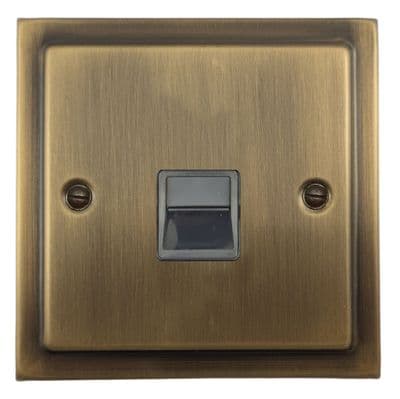 G&H TLAB33B Trimline Plate Light Antique Brass 1 Gang Master BT Telephone Socket