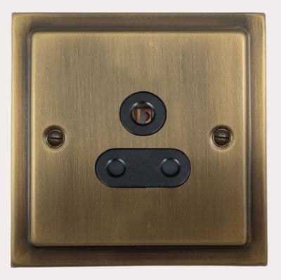 G&H TLAB59B Trimline Plate Light Antique Brass 1 Gang Single 5 Amp Plug Socket