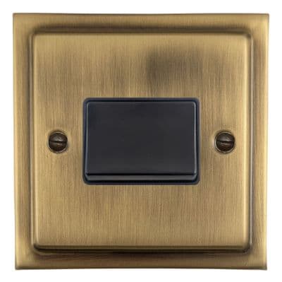 G&H TLAB69B Trimline Plate Light Antique Brass 1 Gang Triple Pole 10A Fan Isolator Switch