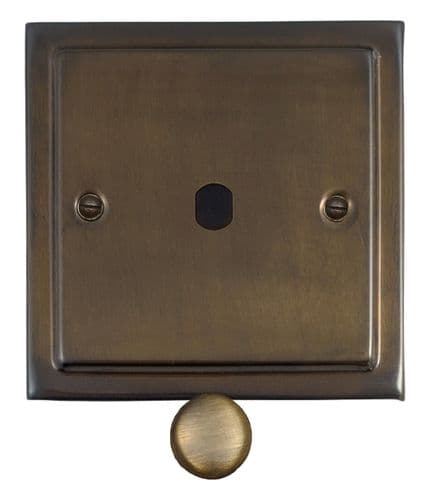 G&H TMBZ11-PK-AB Trimline Plate Medium Bronze 1 Gang Dimmer Plate Only inc Dimmer Knobs
