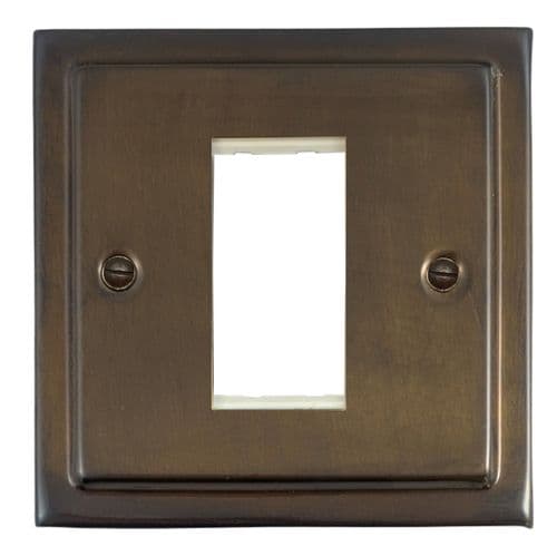 G&H TMBZ161 Trimline Plate Medium Bronze 1 Gang 1 Euro Module Plate