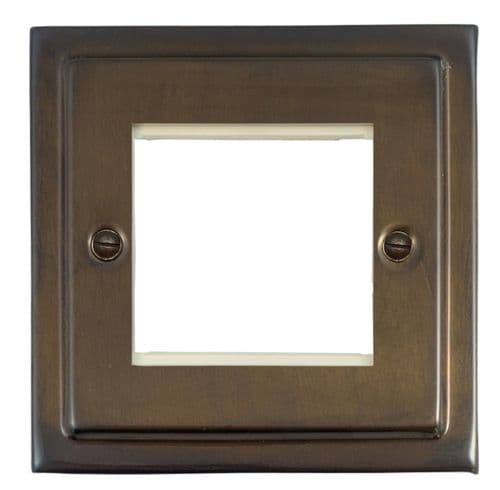 G&H TMBZ162 Trimline Plate Medium Bronze 1 Gang 2 Euro Module Plate