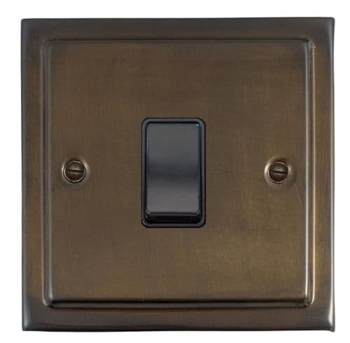 G&H TMBZ1B Trimline Plate Medium Bronze 1 Gang 1 or 2 Way Rocker Light Switch