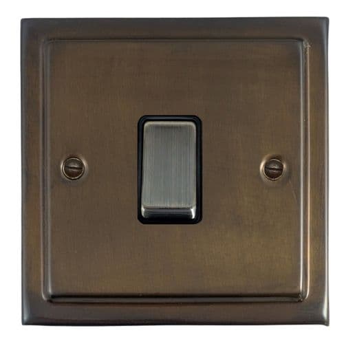 G&H TMBZ305-AB Trimline Plate Medium Bronze 1 Gang Intermediate Rocker Light Switch