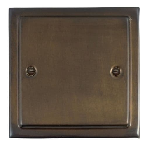G&H TMBZ31 Trimline Plate Medium Bronze 1 Gang Single Blank Plate