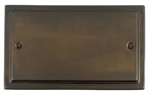 G&H TMBZ32 Trimline Plate Medium Bronze 2 Gang Double Blank Plate