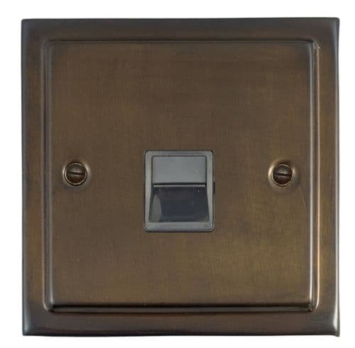 G&H TMBZ33B Trimline Plate Medium Bronze 1 Gang Master BT Telephone Socket