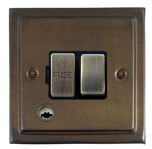 G&H TMBZ356-AB Trimline Plate Medium Bronze 1 Gang Fused Spur 13A Switched & Flex Outlet