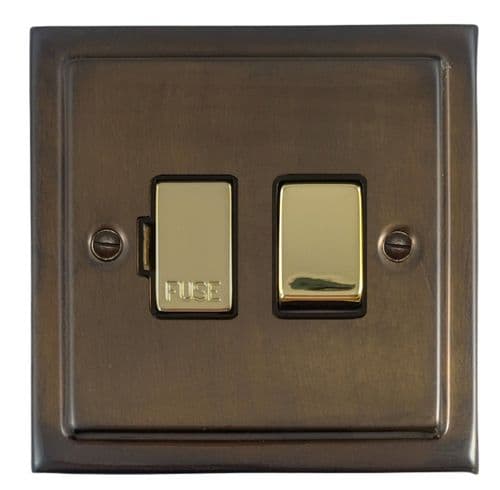 G&H TMBZ357-PB Trimline Plate Medium Bronze 1 Gang Fused Spur 13A Switched