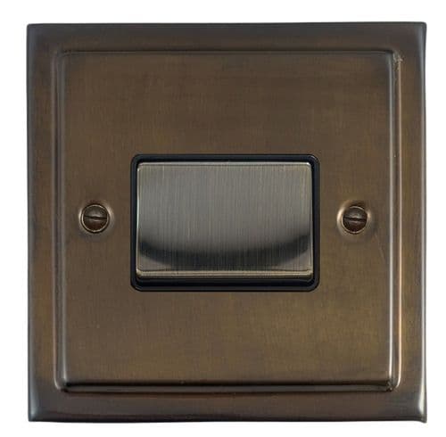 G&H TMBZ369-AB Trimline Plate Medium Bronze 1 Gang Triple Pole 10A Fan Isolator Switch