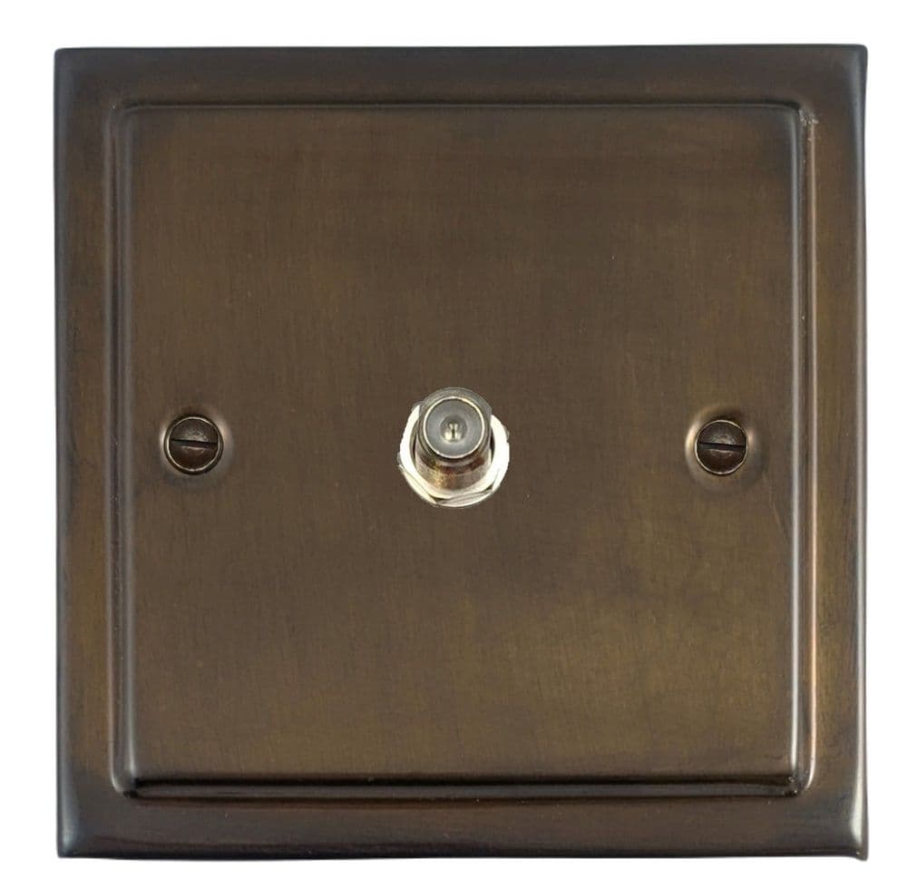 G&H TMBZ37 Trimline Plate Medium Bronze 1 Gang Single Satellite Point ...