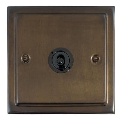 G&H TMBZ385-FBK Trimline Plate Medium Bronze 1 Gang Intermediate Toggle Light Switch