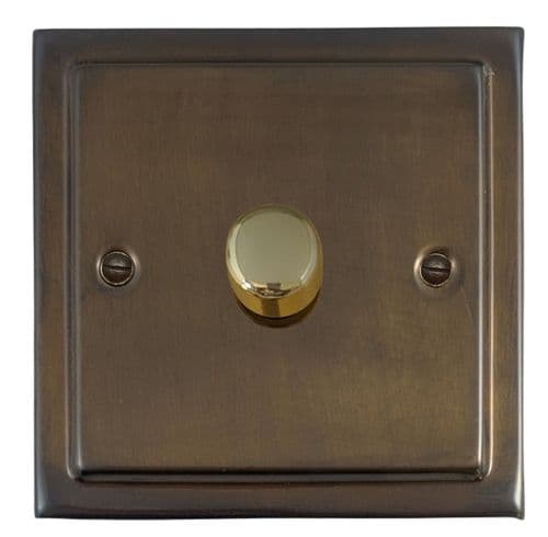 G&H TMBZ521-PB Trimline Plate Medium Bronze 1 Gang 1 or 2 Way LED Dimmer Switch