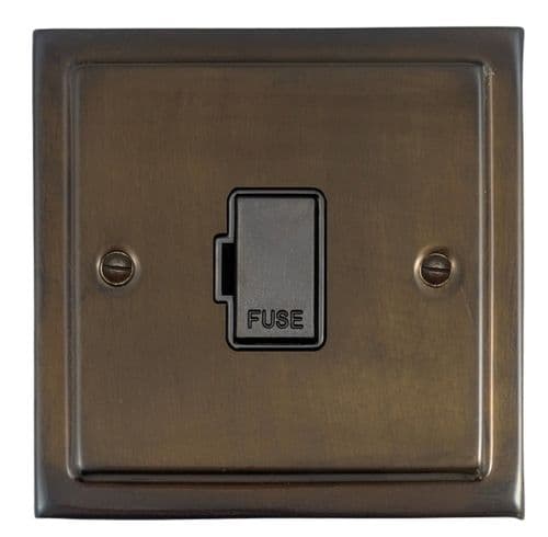 G&H TMBZ90B Trimline Plate Medium Bronze 1 Gang Fused Spur 13A Unswitched