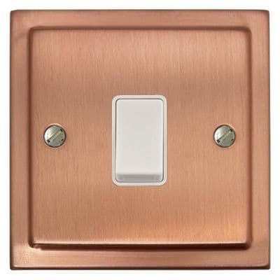 G&H TRG1W Trimline Plate Rose Gold 1 Gang 1 or 2 Way Rocker Light Switch