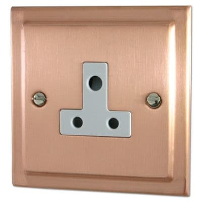 G&H TRG59W Trimline Plate Rose Gold 1 Gang Single 5 Amp Plug Socket