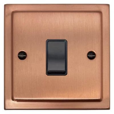 G&H TRG5B Trimline Plate Rose Gold 1 Gang Intermediate Rocker Light Switch