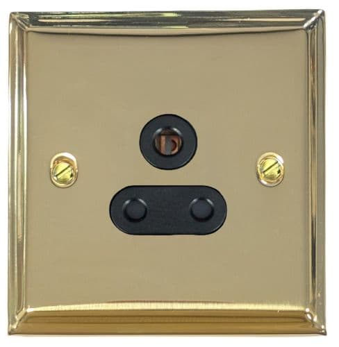 G&H VB59B Victorian Plate Polished Brass 1 Gang Single 5 Amp Plug Socket
