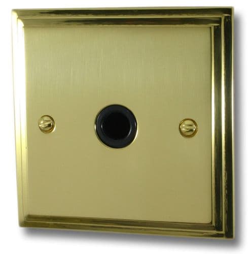 G&H VB79B Victorian Plate Polished Brass 1 Gang Flex Outlet Plate