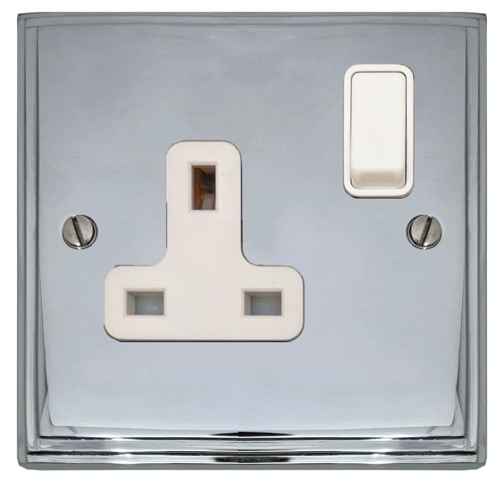 G&H VC9W Victorian Plate Polished Chrome 1 Gang Single 13A Switched ...