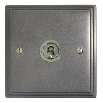 G&H VP385-SS Victorian Plate Pewter 1 Gang Intermediate Toggle Light Switch