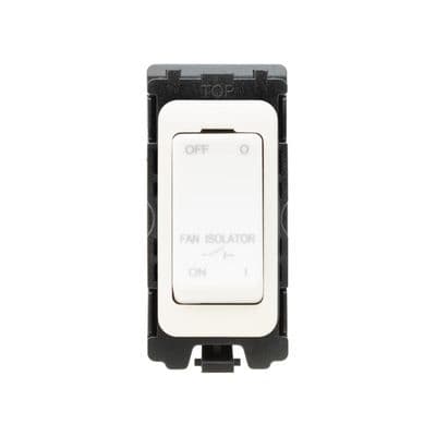 Lieber White 10A Triple Pole Fan Isolator RM Grid Switch Module SS-LL-00-SGP720-WTU