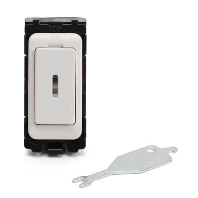 Lieber White 20AX 2 Way Single Pole Key RM Grid Switch Module SS-LL-00-SGP706-WTU