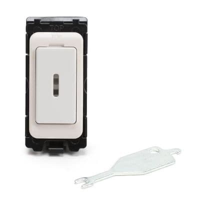 Lieber White 20AX Double Pole Key RM Grid Switch Module SS-LL-00-SGP708-WTU