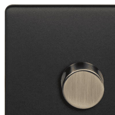 Matt Black & Antique Brass Dimmer Switches