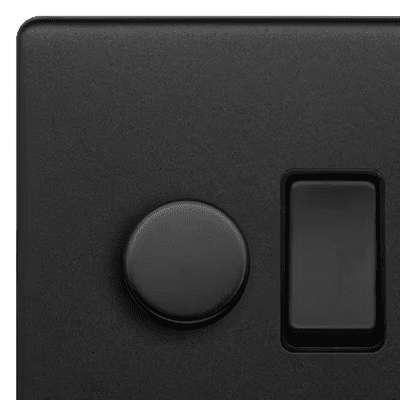 Matt Black Switch & Dimmer Combinations