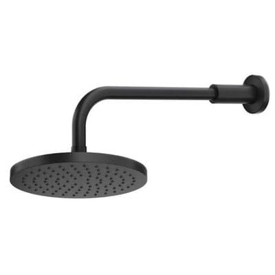 Methven KSABK Krome Black 200mm Shower Head on 330mm Arm