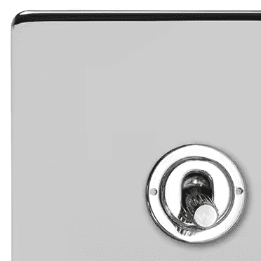 Polished Chrome Art Deco Toggle Switches