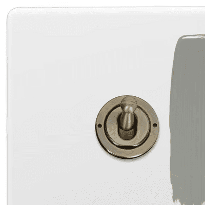 Primed Paintable Switches & Sockets Antique Brass Inserts
