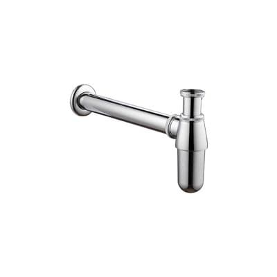 Pura TB200 Chrome Plated Traditional Chrome Basin Waste Bottle Trap & Chrome Pipe