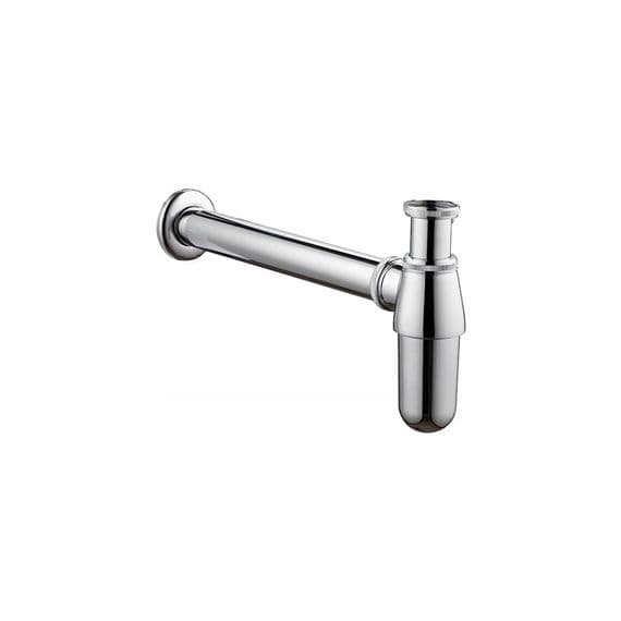 Pura TB200 Chrome Plated Traditional Chrome Basin Waste Bottle Trap & Chrome Pipe