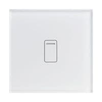 RetroTouch 1 Gang 1 Way White Glass Touch Switch 01400