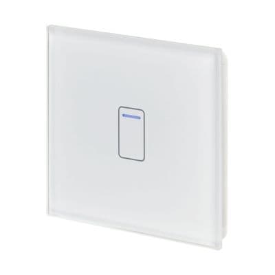 RetroTouch 1 Gang 1 Way White Glass Touch Switch 01400