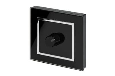 RetroTouch 1 Gang 2 Way Dimmer Switch 3-200W LED & Halogen Black Glass CT 02041