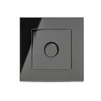 RetroTouch 1 Gang 2 Way Dimmer Switch 3-200W LED & Halogen Black Glass PG 02043