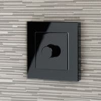 RetroTouch 1 Gang 2 Way Dimmer Switch 3-200W LED & Halogen Black Glass PG 02043