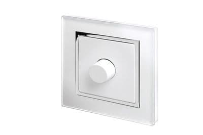 RetroTouch 1 Gang 2 Way Dimmer Switch 3-200W LED & Halogen White Glass CT 02040