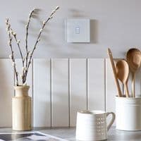 RetroTouch 1 Gang 2 Way White Glass Touch Dimmer Switch 01430