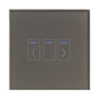 RetroTouch 1 Gang Grey Glass Touch WiFi Shutter Switch 01492