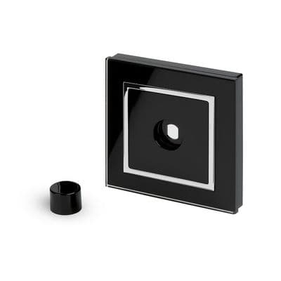 RetroTouch 1 Gang LED Dimmer Plate Black Glass CT 02051