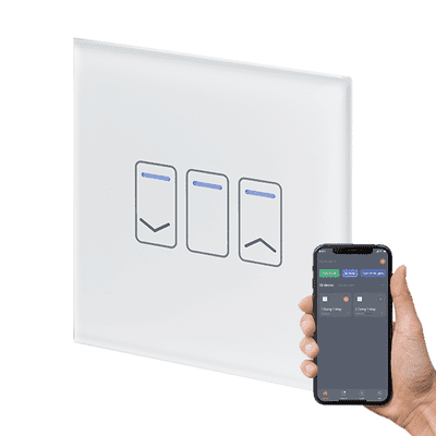 RetroTouch 1 Gang White Glass WiFi Touch Dimmer Switch 01480