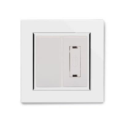 RetroTouch 13A Unswitched Fused Spur White Glass CT 04320