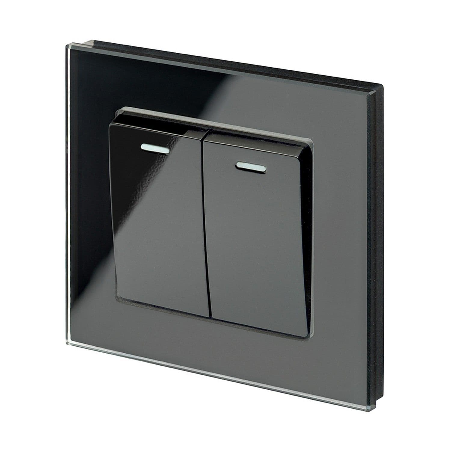 RetroTouch 4 Gang 1 or 2 Way 10A Rocker Light Switch Black