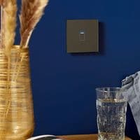 RetroTouch 2 Gang 2 Way/Intermediate Grey Glass Touch Switch 01415