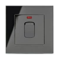RetroTouch 20 Amp Double Pole Heater Switch Black Glass PG 01726