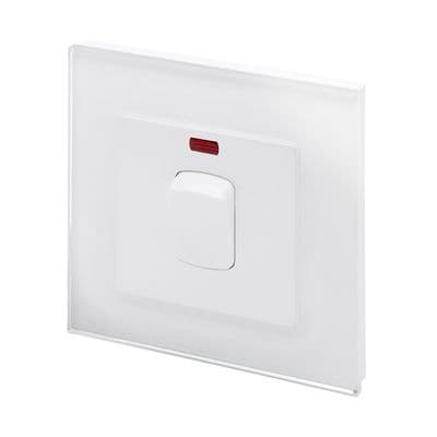 RetroTouch 20 Amp Double Pole Heater Switch White Glass PG 01721
